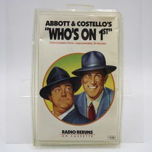 Abbott & Costello's Who's On 1st First Radio Reruns On Cassette NEW